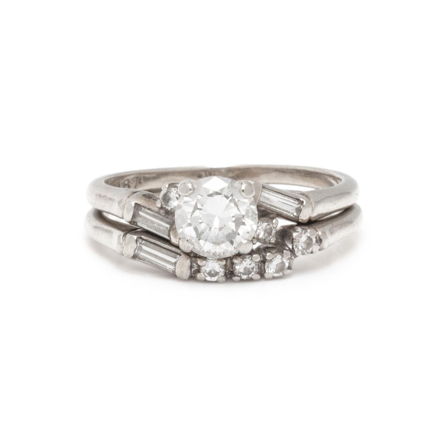 DIAMOND RING AND BAND SET