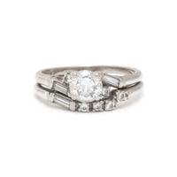 DIAMOND RING AND BAND SET