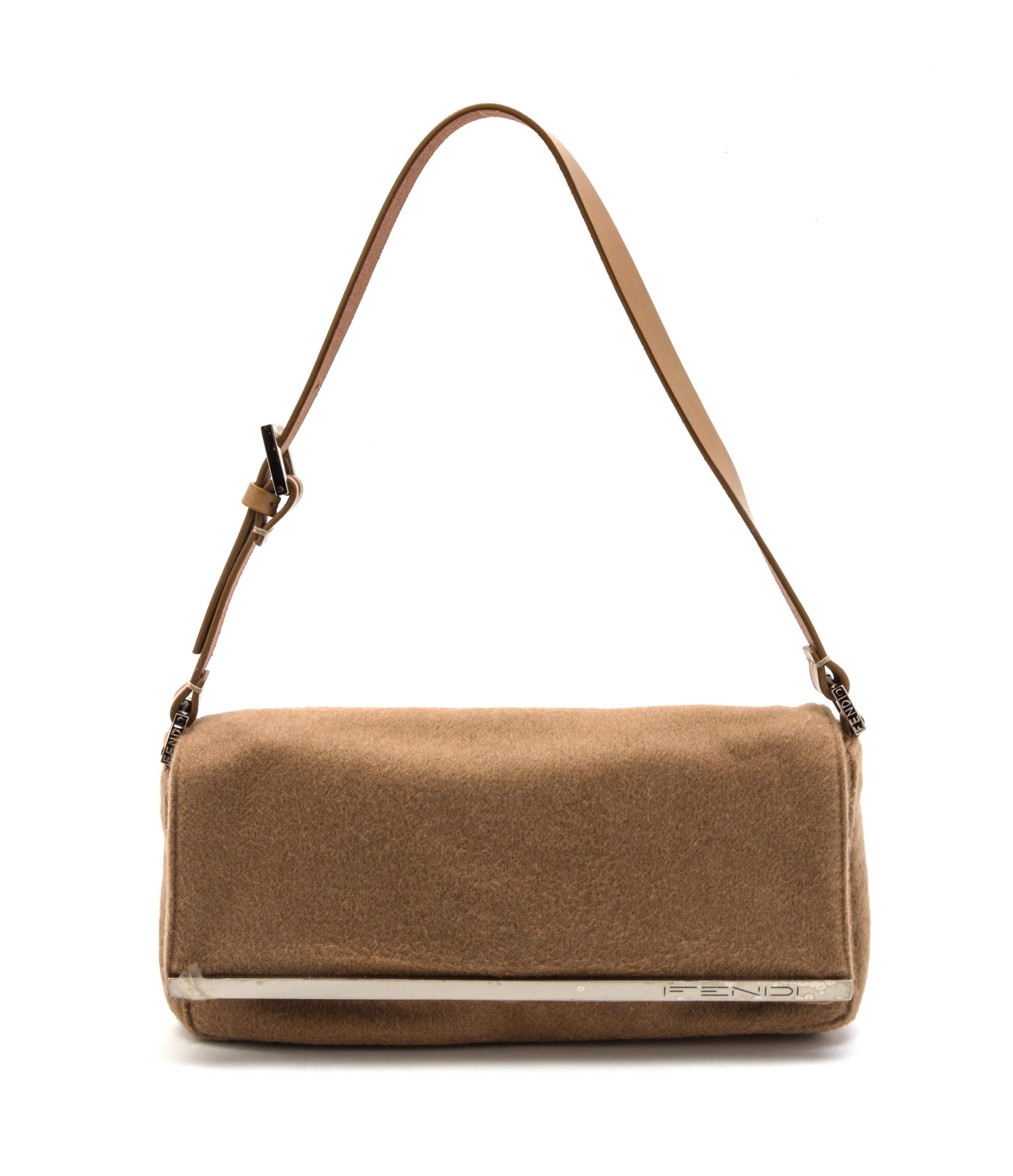 Two Fendi Textile Shoulder Bags,