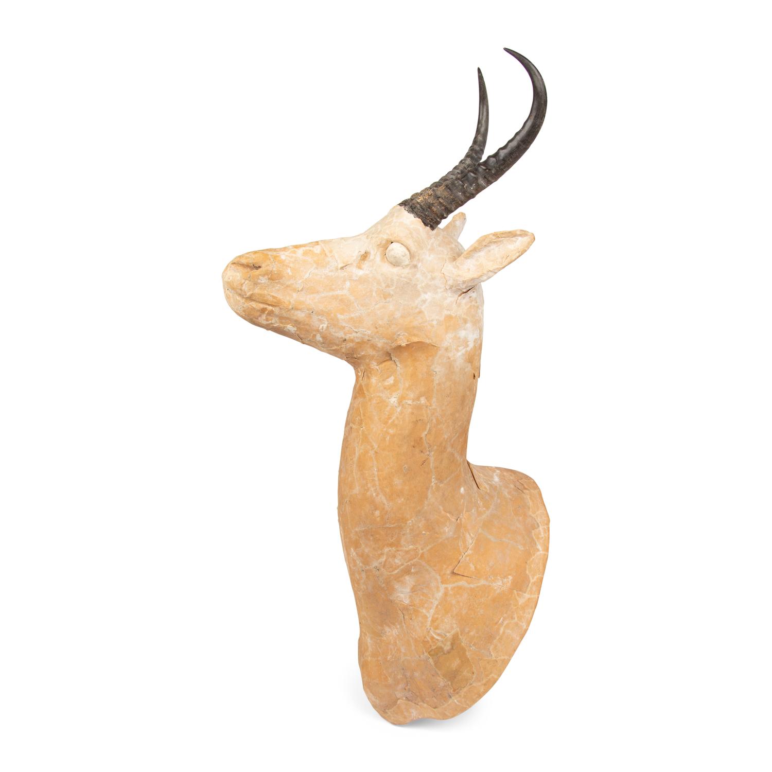 A Papier Mâché Antelope Shoulder Mount
