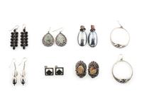 Navajo, Mexican, and Southwestern-style Earrings, with Inlay