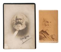 [AUTHORS]. Autographs from authors and poets including SANDBERG, WHITTIER, SAND, & BUCK.