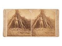 [NATIVE AMERICANS]. HAYNES, F. Jay, photographer. Sitting Bull's Deserted Tepee - Qu'Appelle. Fargo, [DT]: ca July 1881.