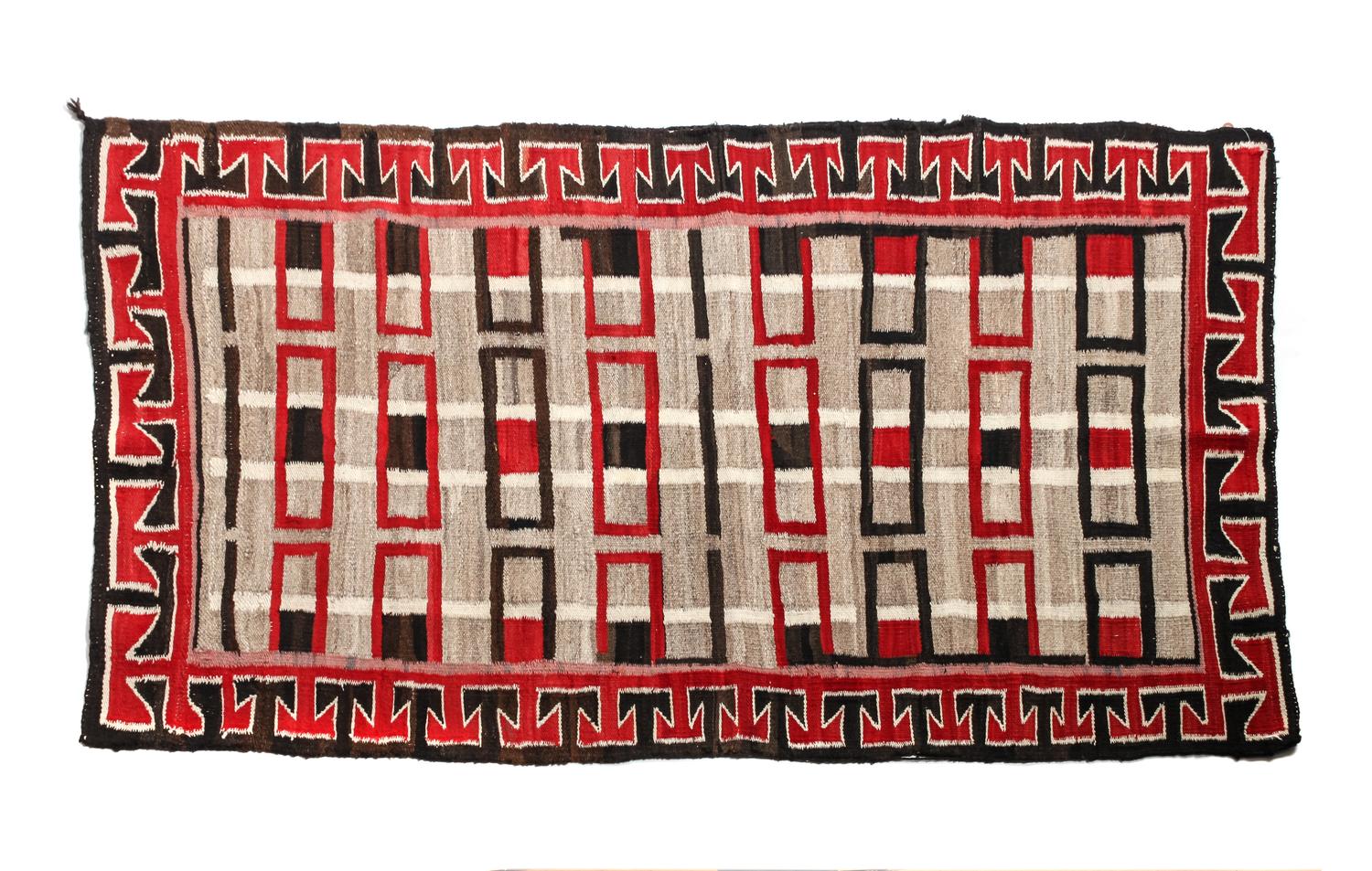 Navajo Red Mesa Saddle Blanket 54 x 29 inches