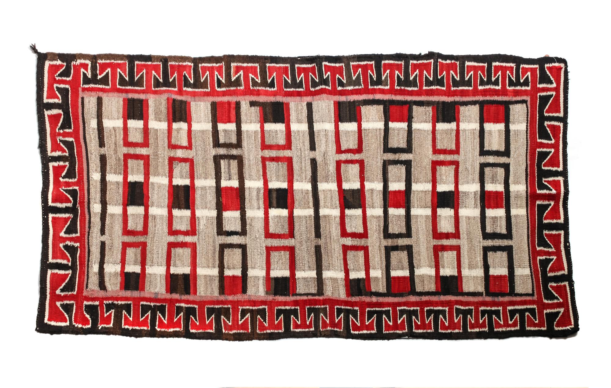 Navajo Red Mesa Saddle Blanket 54 x 29 inches