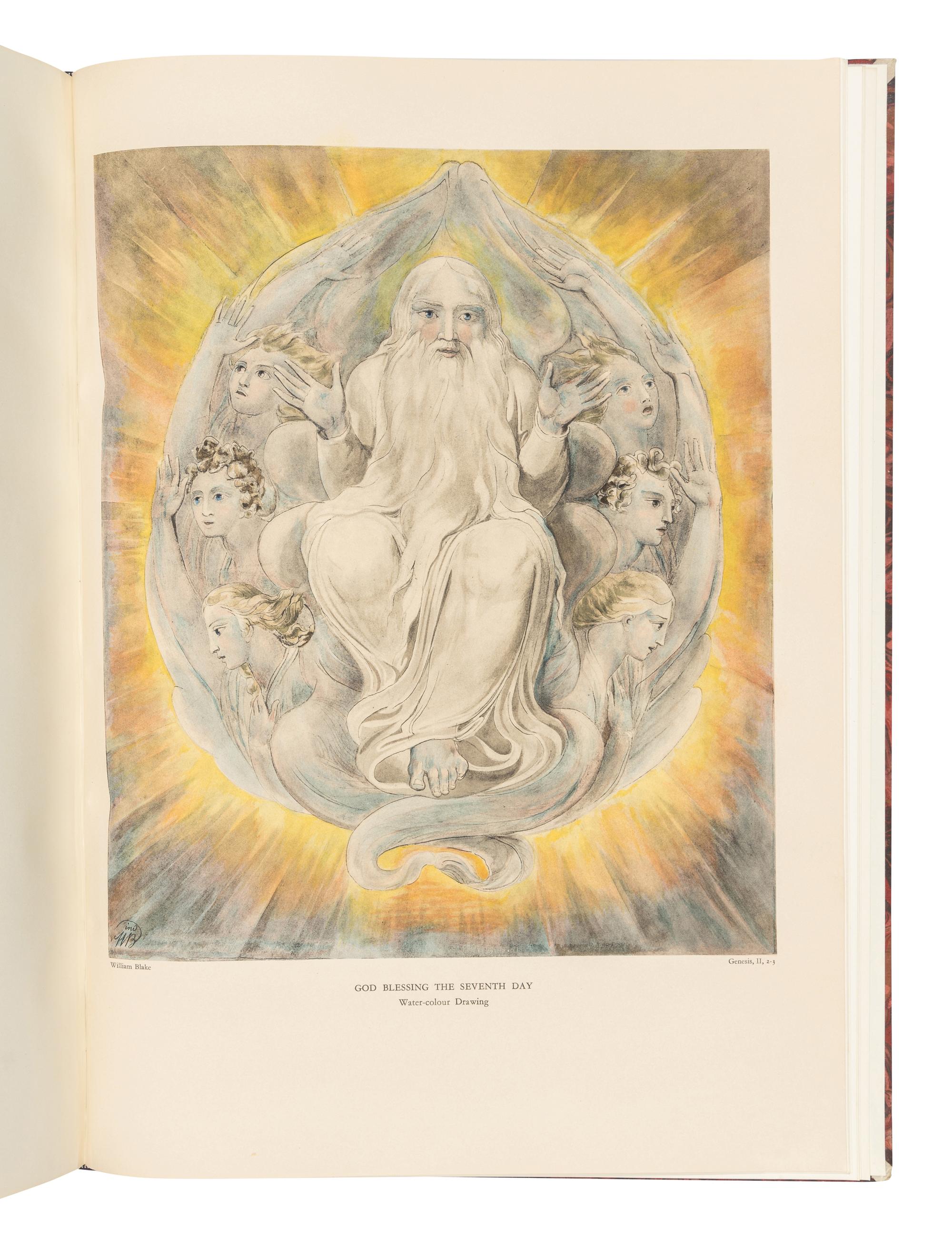 BLAKE, William (1757-1827). Jerusalem: A Facsimile of the Illuminated Book . London: The Trianon Press for the William Blake Trust, [1951].