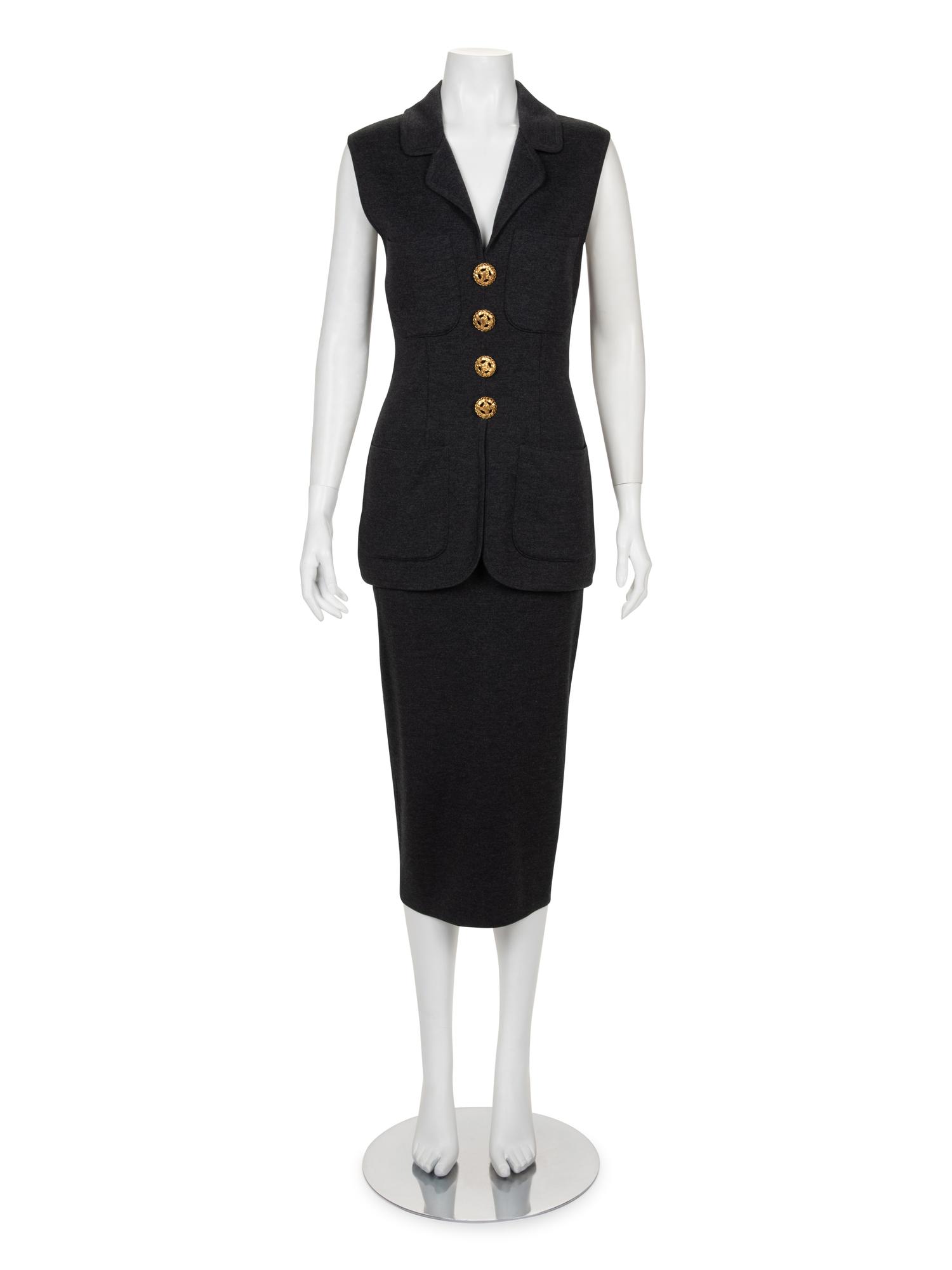 Chanel Knit Tunic and Skirt Ensemble, c.1990
