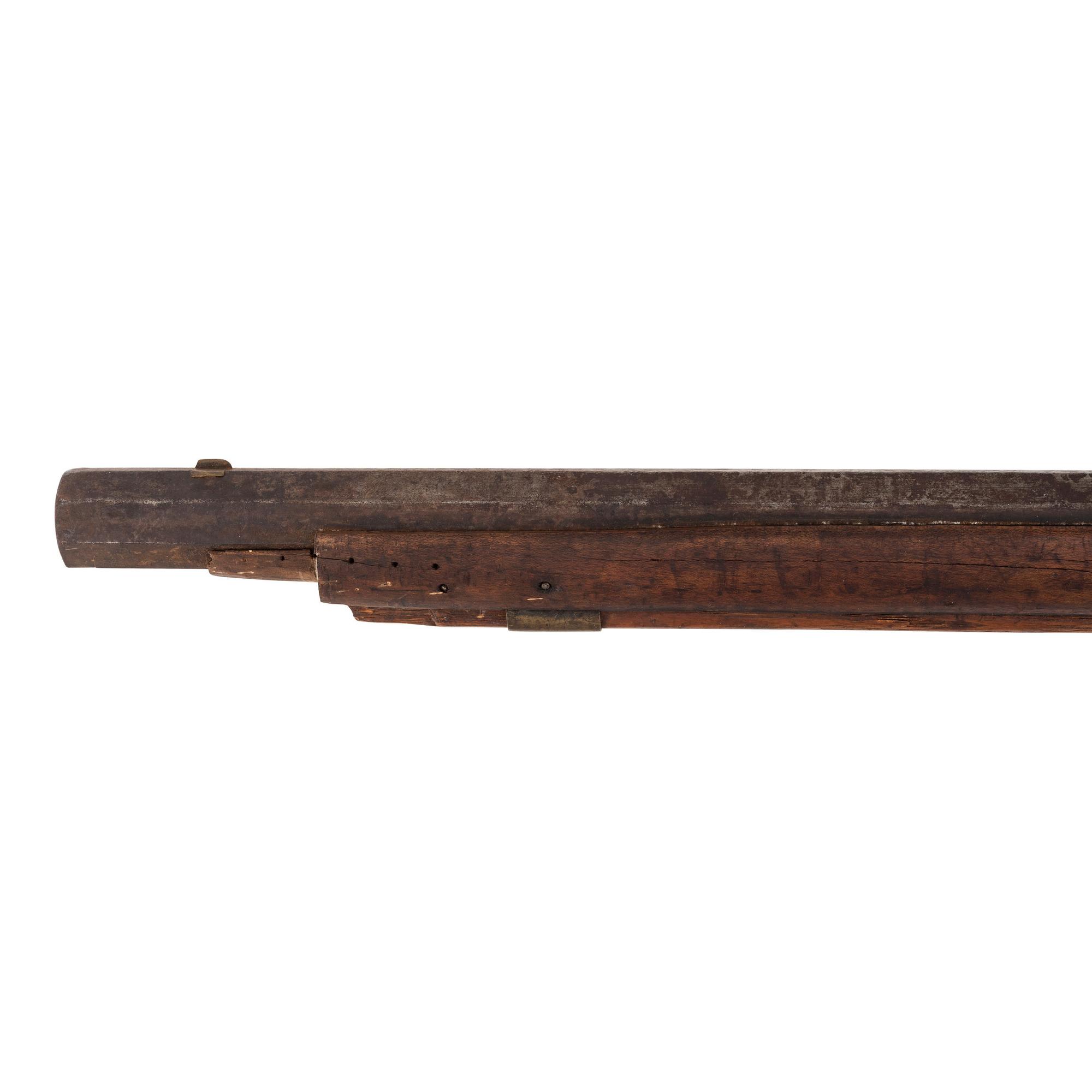 Full Stock Leman Percussion Rifle Showing Native American Use