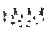 Assortment of Blackware Pottery Animals