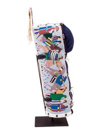 Pictorial Beaded Cradle, 2005-2006