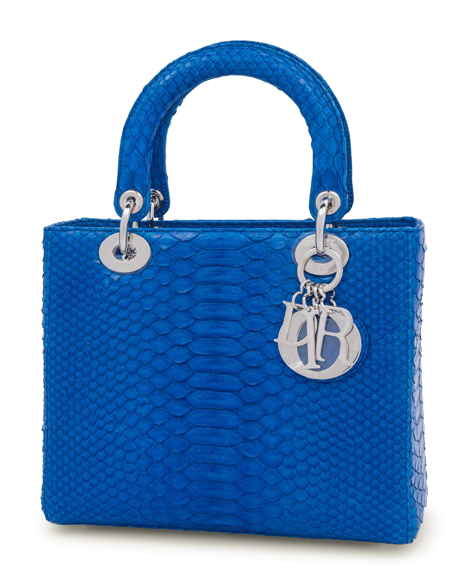 Christian Dior Blue Python Small Lady Dior Bag, 2012