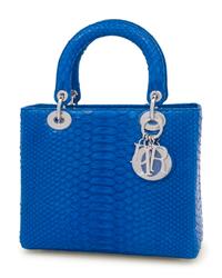 Christian Dior Blue Python Small Lady Dior Bag, 2012