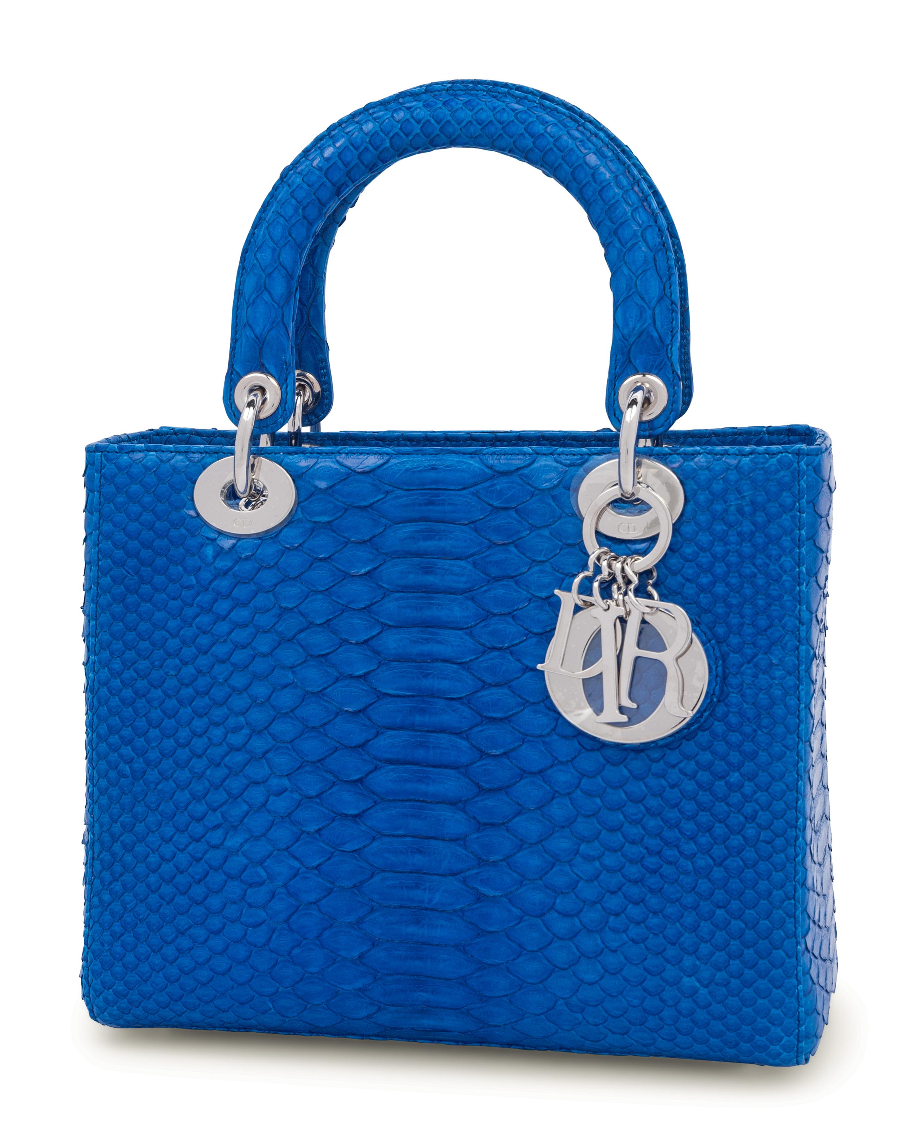 Christian Dior Blue Python Small Lady Dior Bag, 2012