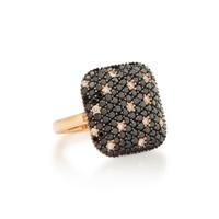 BLACK DIAMOND AND DIAMOND RING