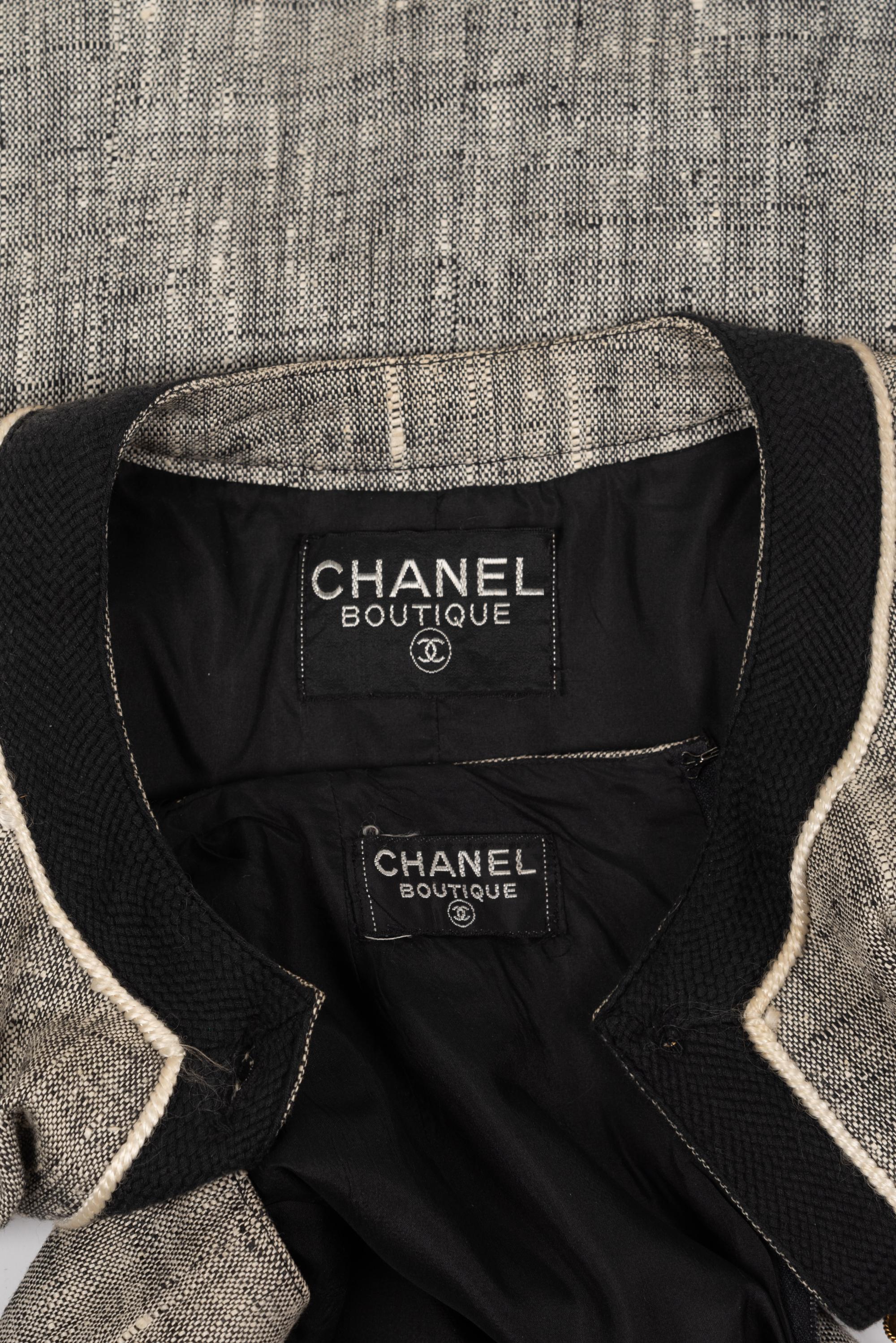 Collection of Four Chanel Pieces: One Two-Piece Skirt Suit and Two Jackets, 1990s-2003
