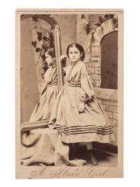 [SLAVERY & ABOLITION]. PAXSON, Charles, photographer. A Slave Girl. New York: S. Tackaberry, 1864.