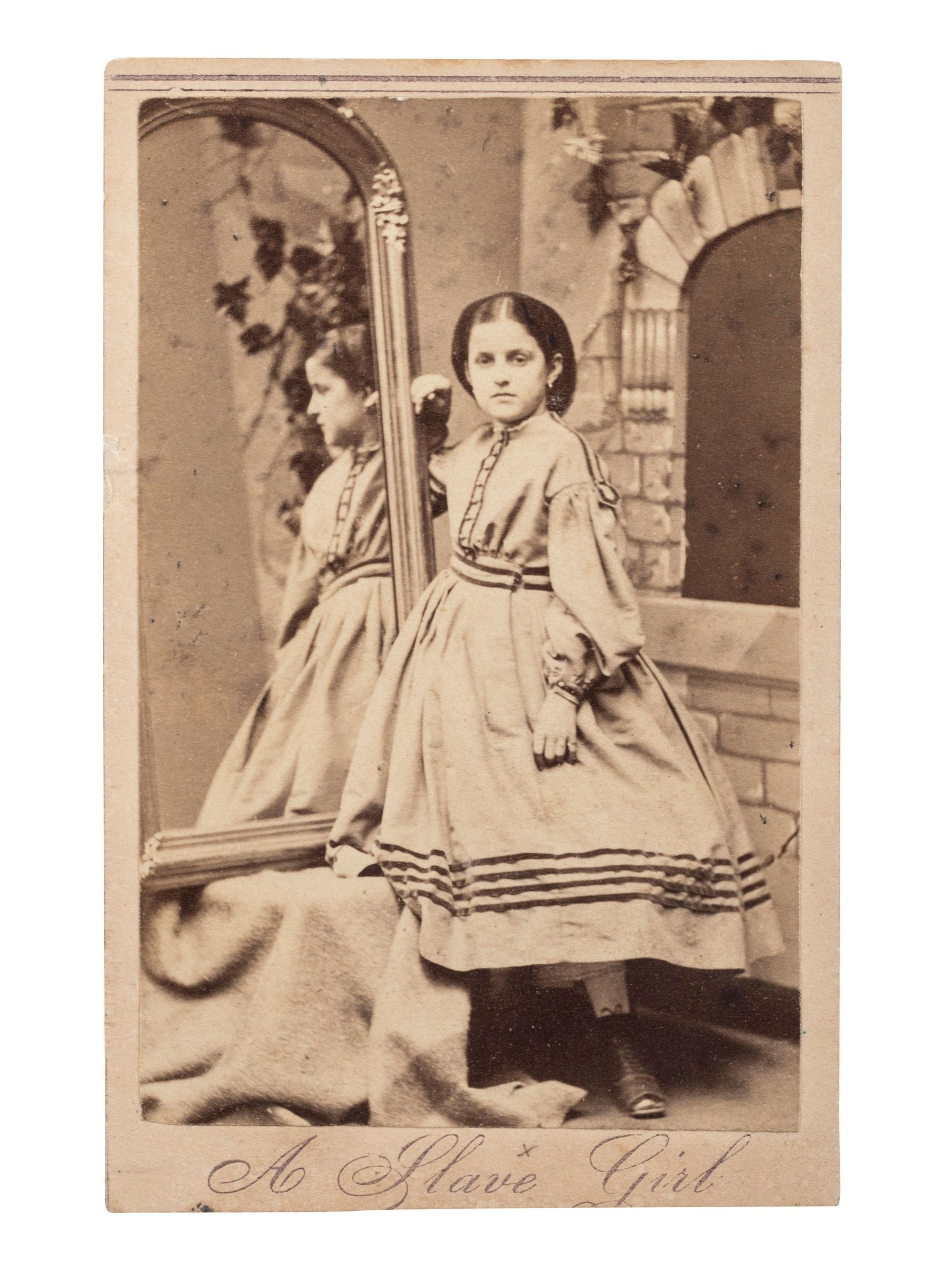 [SLAVERY & ABOLITION]. PAXSON, Charles, photographer. A Slave Girl. New York: S. Tackaberry, 1864.