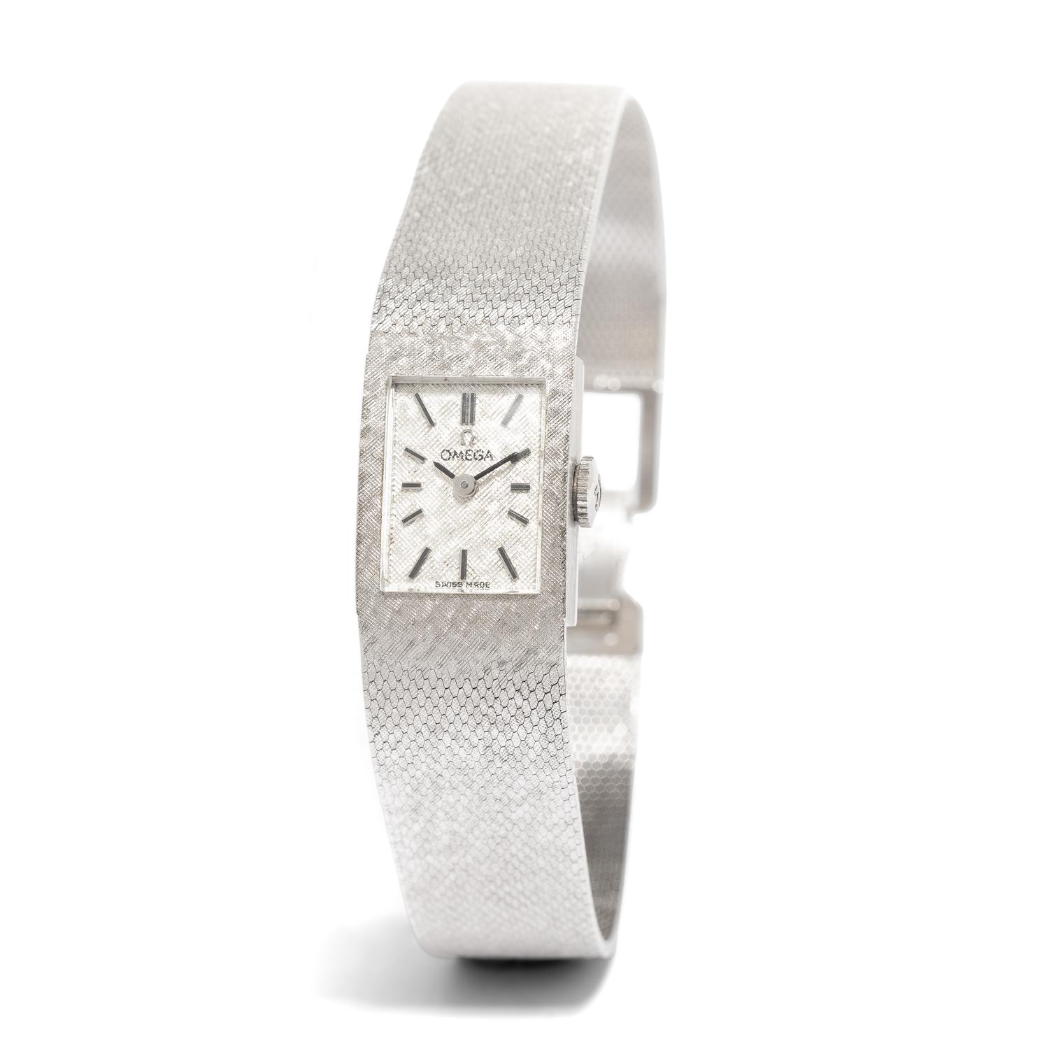 OMEGA, 14K WHITE GOLD WATCH