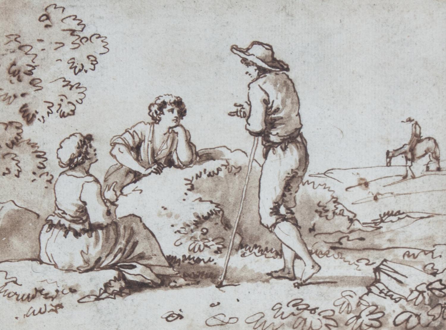 Barbier, (French, 19th Century), Conversation Champetre and Causerie Pastorale (two works)