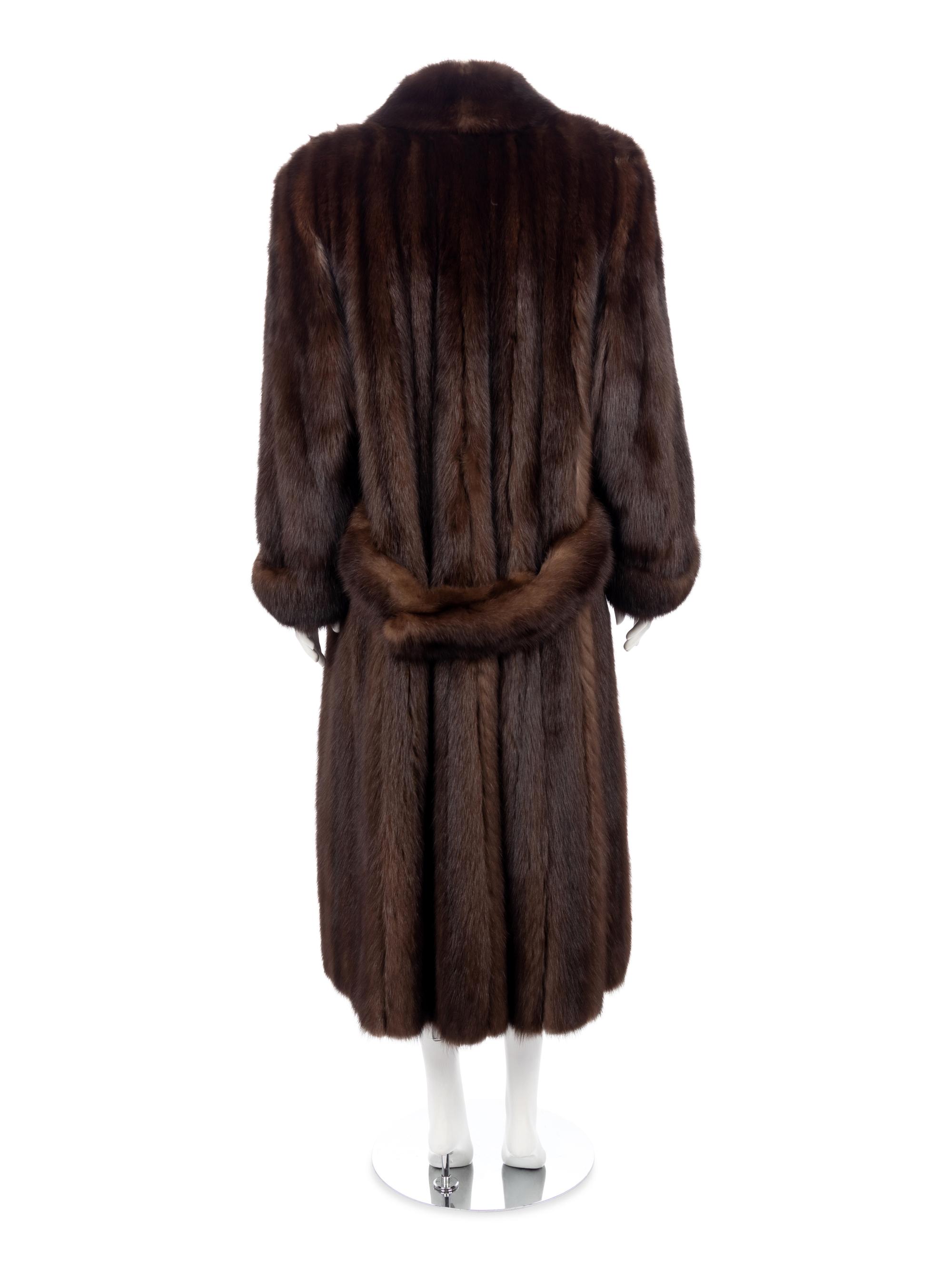 Revillon Dark Brown Sable Fur Coat