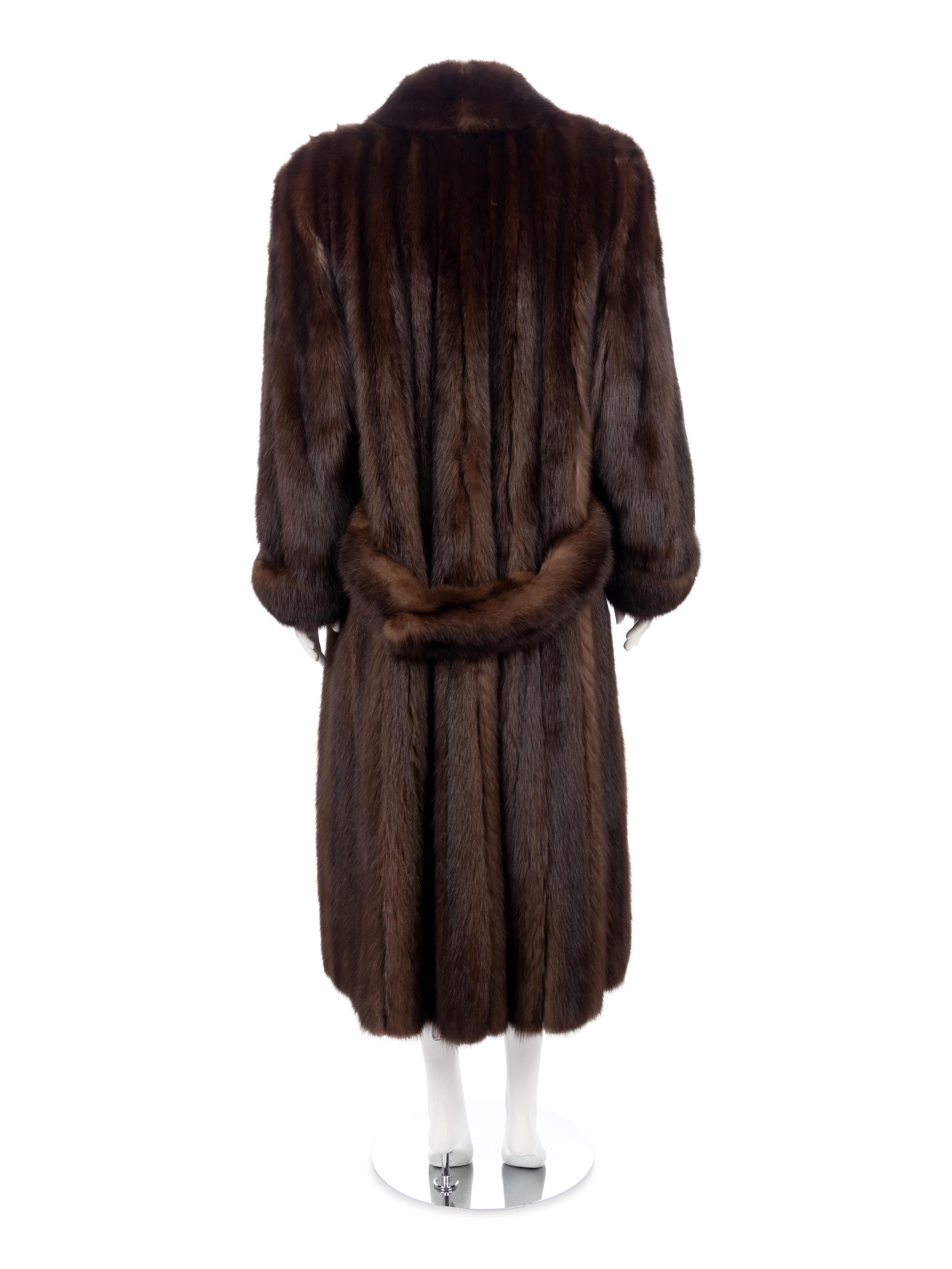 Revillon Dark Brown Sable Fur Coat