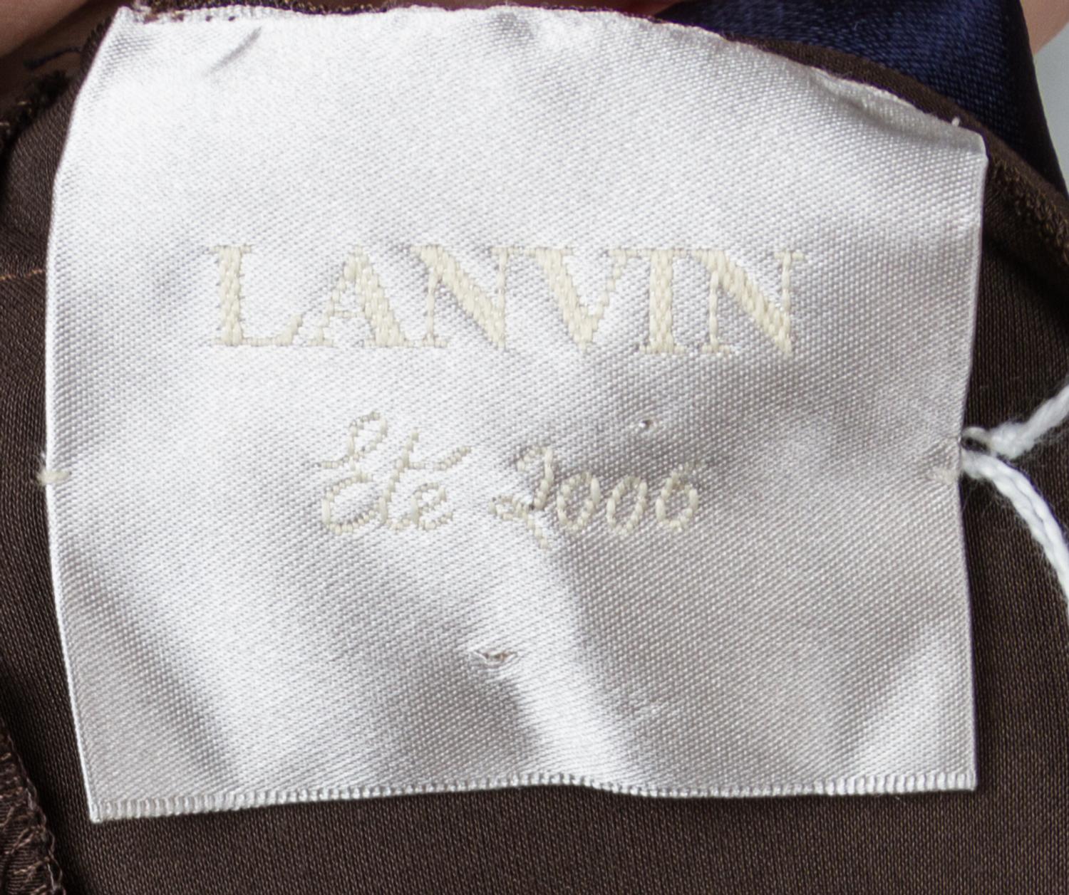 A Lanvin Brown Halter Dress, Size 38.