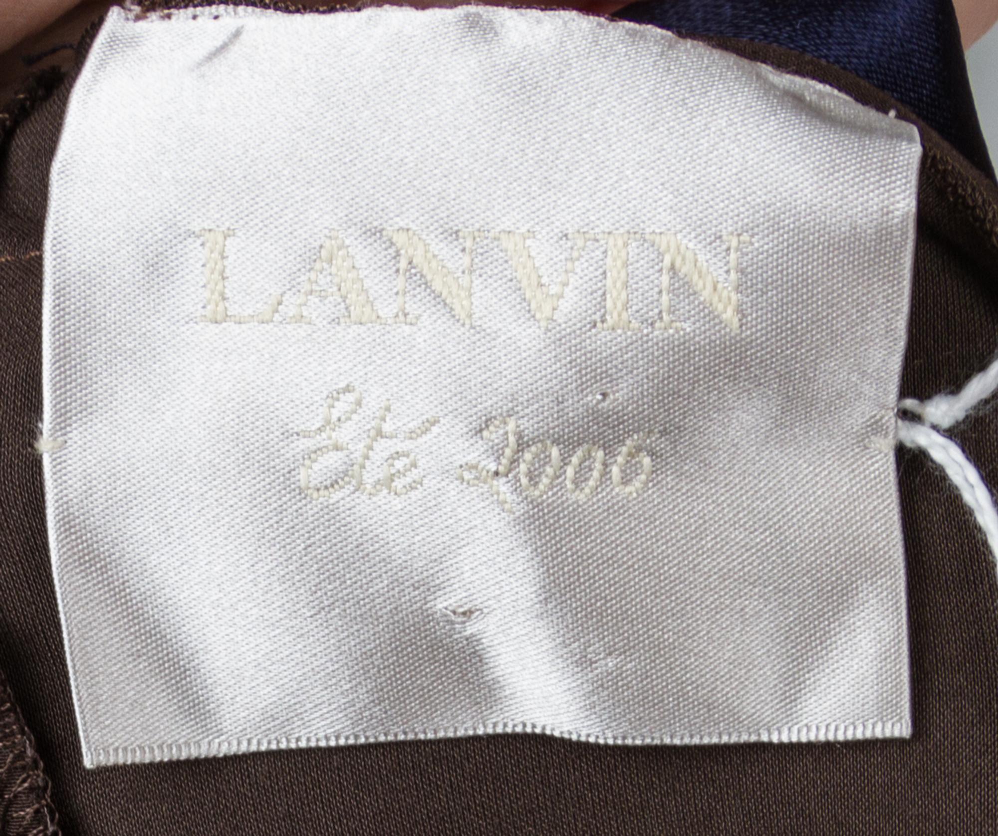 A Lanvin Brown Halter Dress, Size 38.