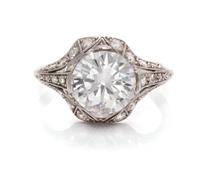 A Platinum and Diamond Ring, 3.70 dwts.