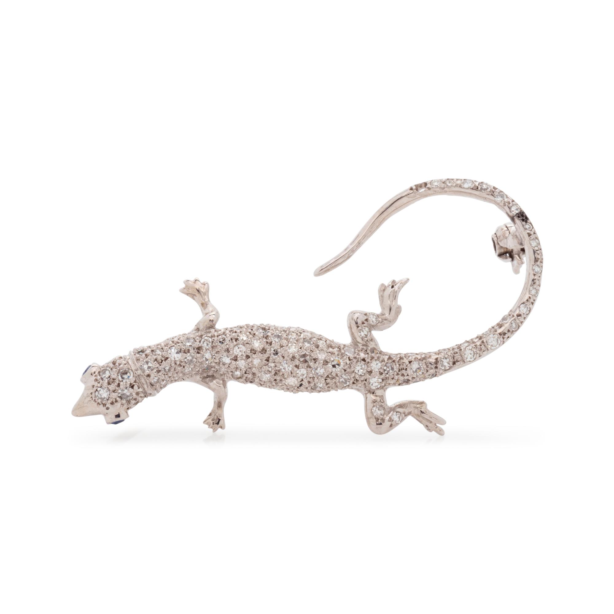 DIAMOND LIZARD BROOCH