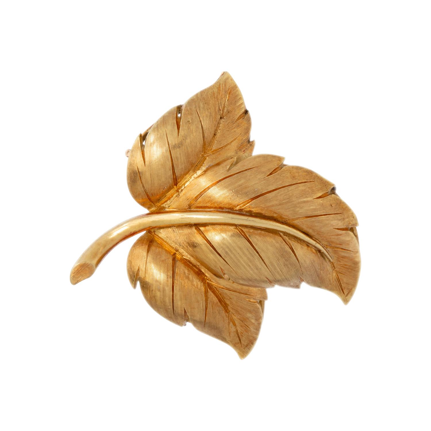 TIFFANY & CO., LEAF BROOCH