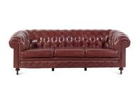 A Leather-Upholstered Chesterfield Sofa