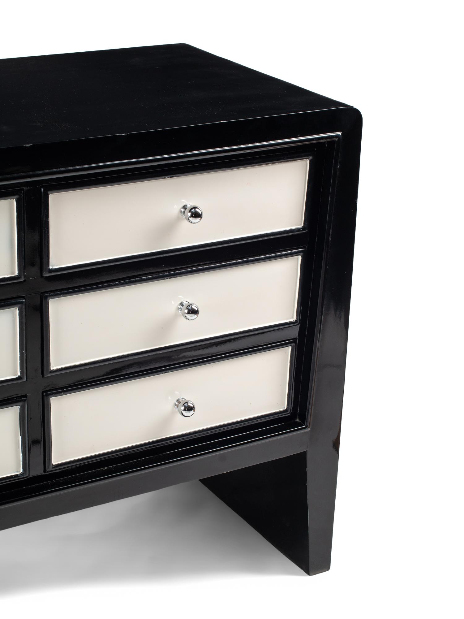 An Art Moderne Style Painted Chest of Drawers