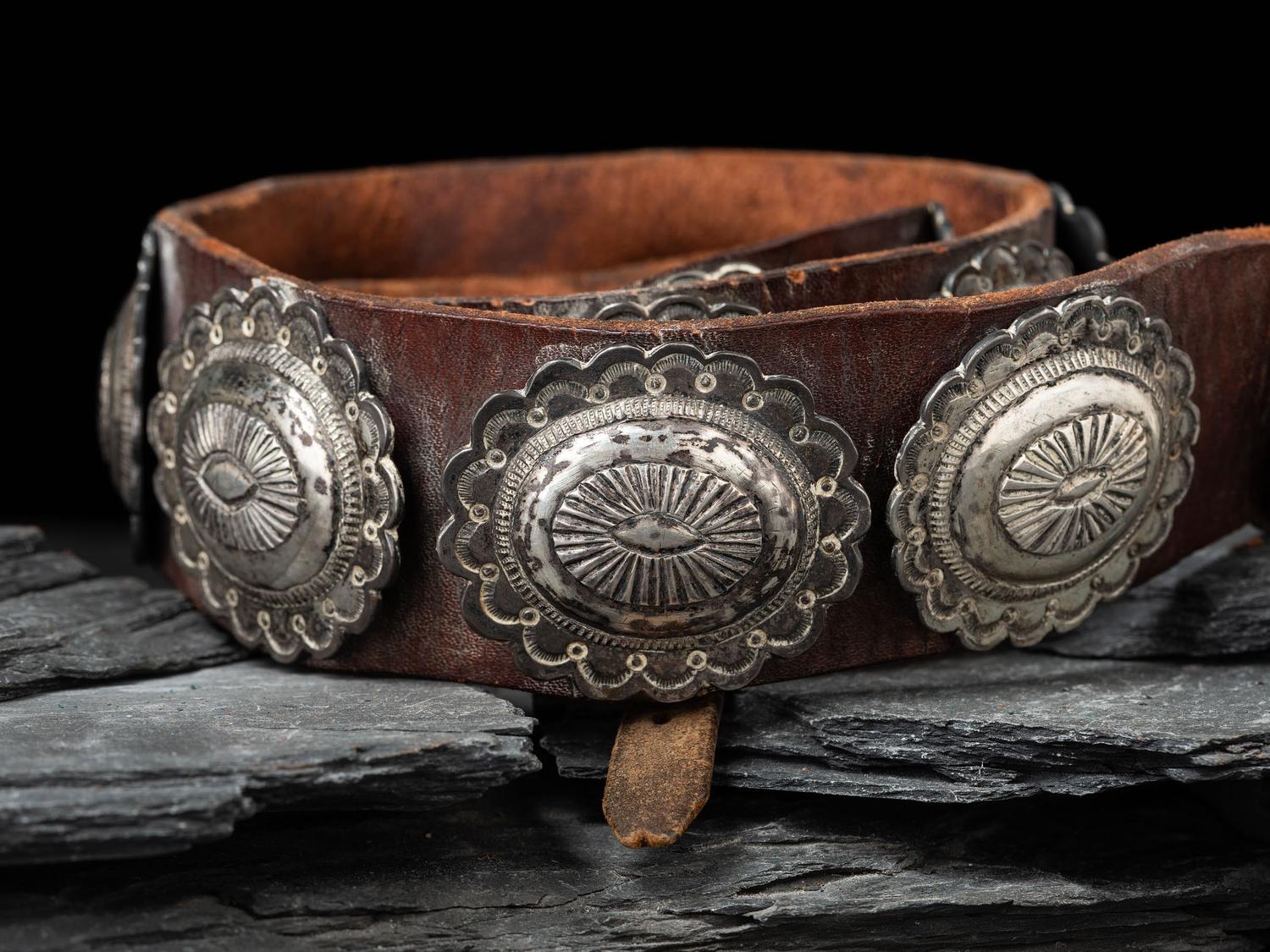 Petite Navajo Second Phase Concha Belt, Collected by Hoffman Birney (1891-1958)