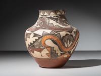 Acoma Four-Color Pottery Olla