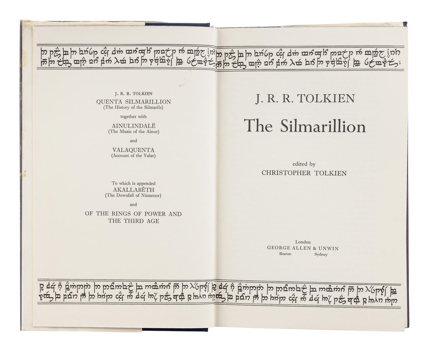 TOLKIEN, J. R. R. (1892-1973). The Silmarillion . London: George Allen & Unwin, 1977.