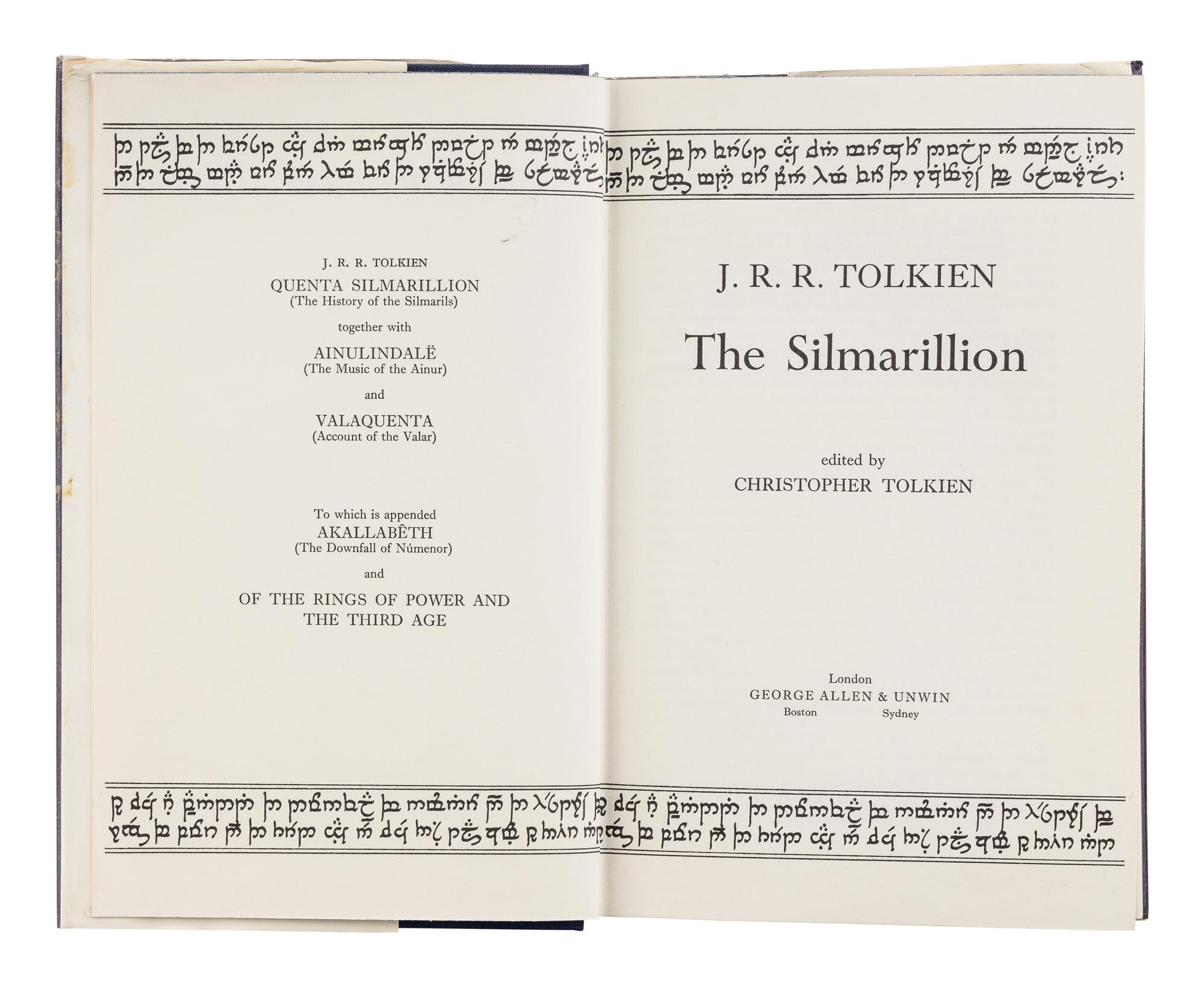 TOLKIEN, J. R. R. (1892-1973). The Silmarillion . London: George Allen & Unwin, 1977.