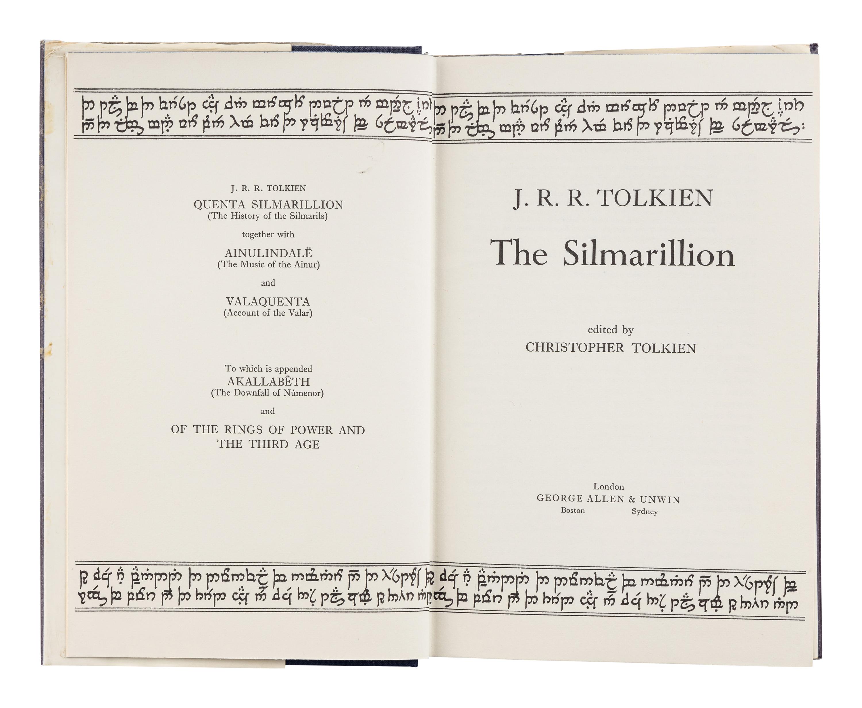 TOLKIEN, J. R. R. (1892-1973). The Silmarillion . London: George Allen & Unwin, 1977.