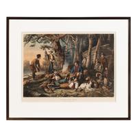 Currier and Ives, publishers -- After L. Maurer Camping Out. "Some of the Right Sort." , 1856 (G.0867)