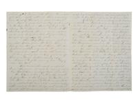 [CIVIL WAR]. Letter from Maurice Lamprey, 10th New Hampshire Infantry, in which he rejects anti-emancipation sentiments and describes the wrecks of the USS Cumberland and Congress. Newport News, VA, 11 March 1863.