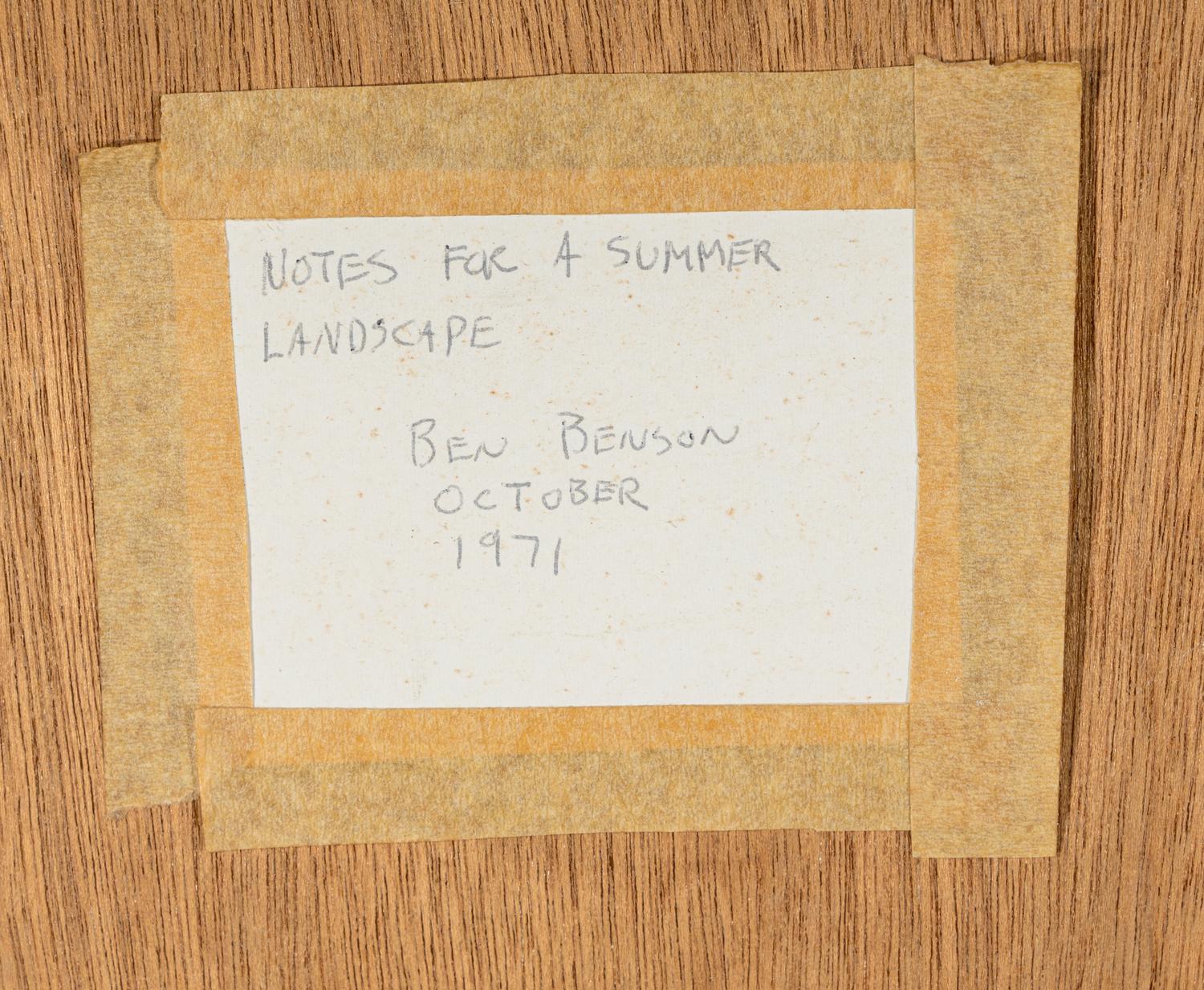 Notes for a Summer Landscape, 1971