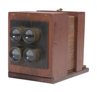 [CAMERAS]. Replica 4-tube sliding box camera by Robert Lisle, 1983.