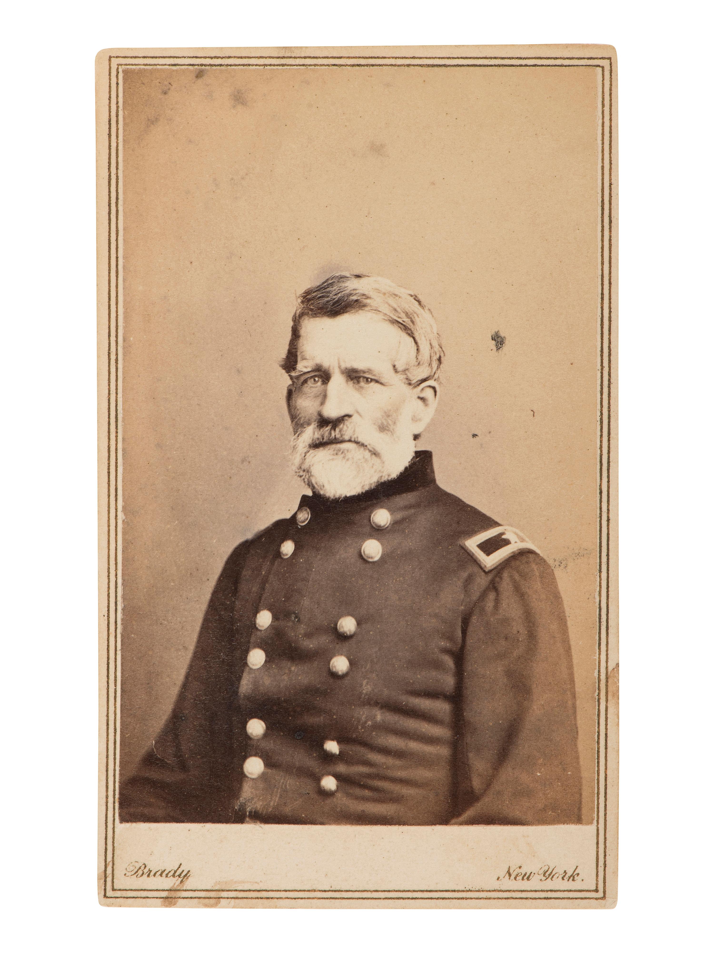 [CIVIL WAR - GETTYSBURG]. CDV of General Lysander Cutler. New York: Brady, n.d.