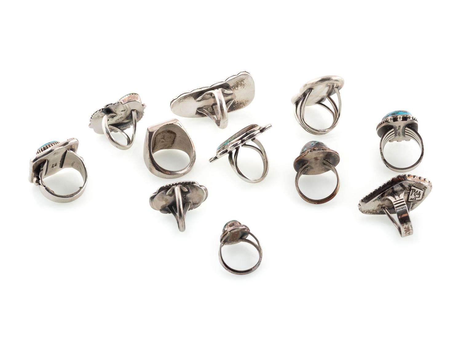 Navajo Silver and Turquoise Rings