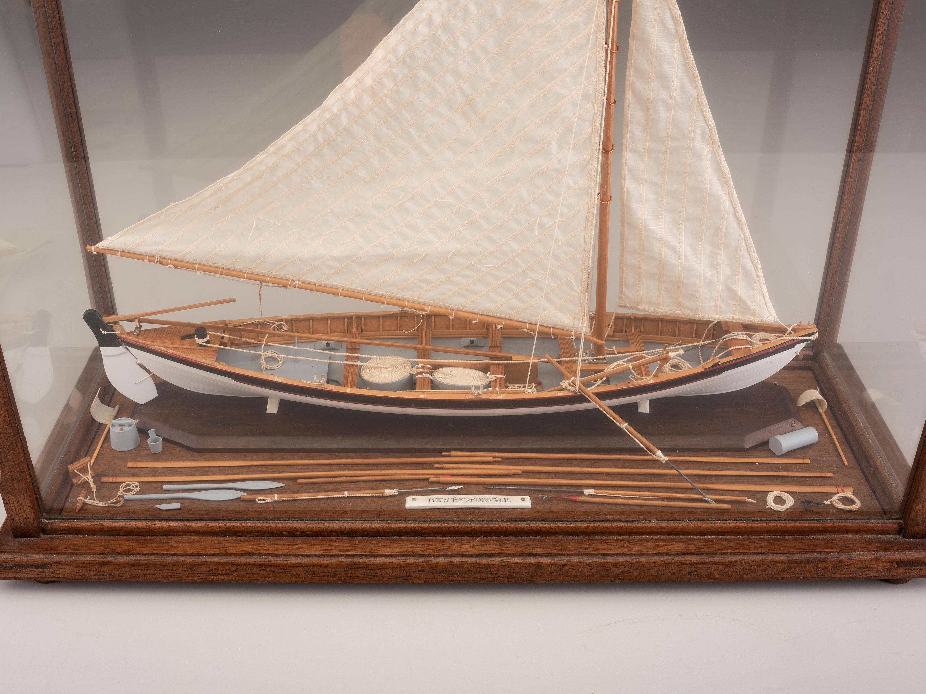 A Painted Wood Model of a Whaling Ship
