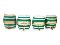 A Group of Four English Glazed Earthenware Spirit Barrels — EARLY 20TH CENTURY