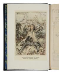 [RACKHAM, Arthur (1867-1939), illustrator]. -- SWIFT, Jonathan (1667-1745). Gulliver's Travels into Several Remote Nations of the World . London: J.M. Dent; New York: E.P. Dutton, 1909.