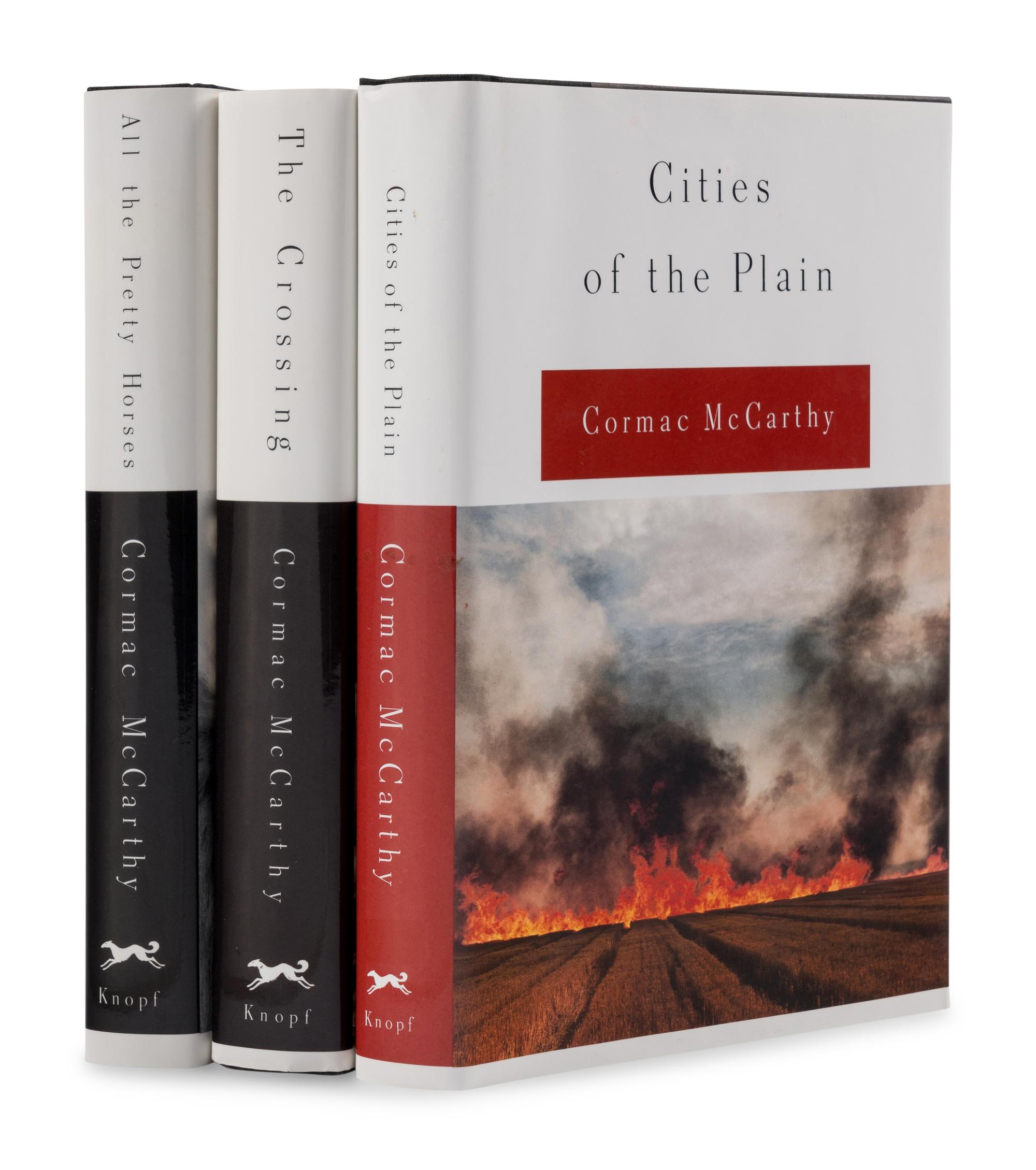 McCARTHY, Cormac (1933-2023). [The Border Trilogy:] All the Pretty Horses . -- The Crossing . -- Cities of the Plain . New York: Alfred A. Knopf, 1992-98.