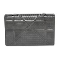 Christian Dior, Mini Diorama Flap Bag in Steel Grey Patent Leather