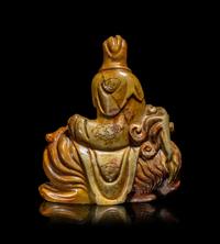 A Chinese Soapstone Figure of Guanyin