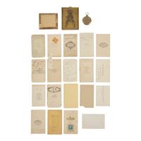 [Civil War] Group of 22 images of Civil War soldiers including CDVs and locket containing portrait of a naval subject